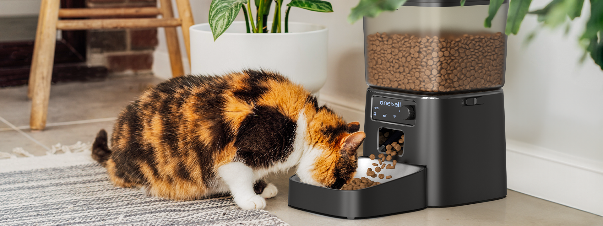 WOpet Smartfeeder, automatische huisdiervoeder/honden- en kattenfeeder, 6 maanden auto huisdierfeeder met timer programmeerbaar wit WOpet Smartfeeder, automatische huisdiervoeder/honden- en kattenfeeder, 6 maanden auto huisdierfeeder met timer programmeerbaar wit
