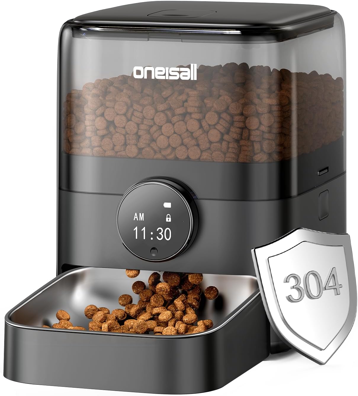 Oneisall PF06 Automatische voerbak Zwart Dog Oneisall PF06 Automatische voerbak Zwart Dog