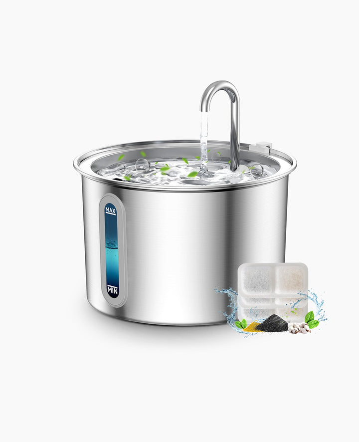 Oneisall Drinkfontein Kat en Hond - PWF-001 CW11024 - Waterbak - Kattenfontein - Drinkfontein - 2 liter - Inclusief 3 filters