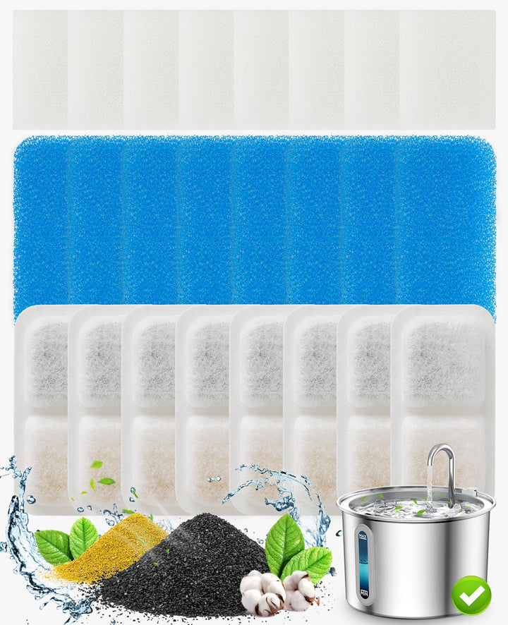 8PCS Carbon Filters for Cat Water Drinker 2L