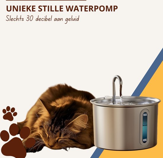 Oneisall Drinkfontein Kat en Hond - PWF-001 CW11024 - Waterbak - Kattenfontein - Drinkfontein - 2 liter - Inclusief 3 filters