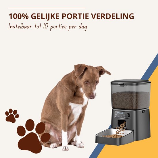 Oneisall Automatische Voerbak - PFD-001 - Voerbakken - Zwart - Voerautomaat dispenser - Kat en hond
