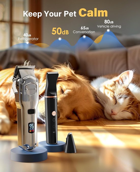 Oneisall Poot en vacht trimmer RFC-676+P20 CW01053-Z - Honden trimset - Hondentondeuse - Kat en hond