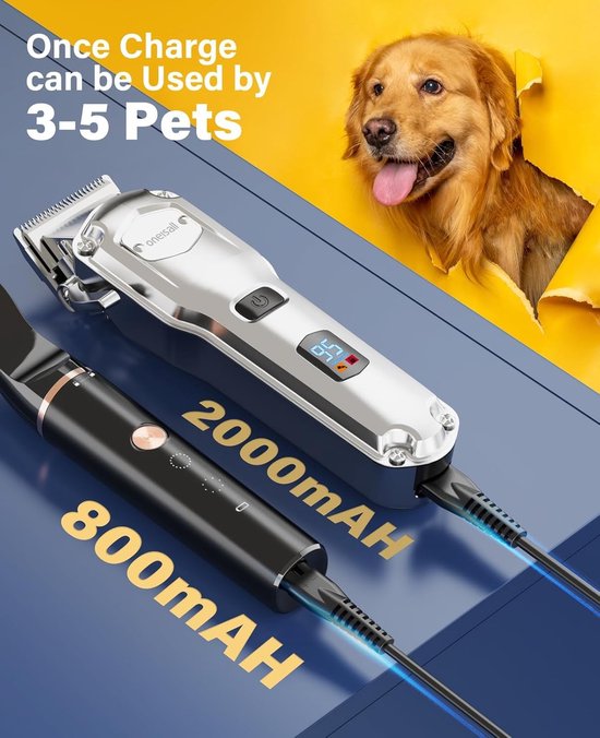 Oneisall Poot en vacht trimmer RFC-676+P20 CW01053-Z - Honden trimset - Hondentondeuse - Kat en hond