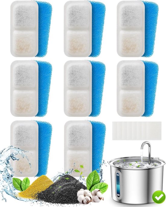 Oneisall Drinkfontein Kat en Hond - PWF-001 CW11024 - Waterbak - Kattenfontein - Drinkfontein - 2 liter - Inclusief 3 filters
