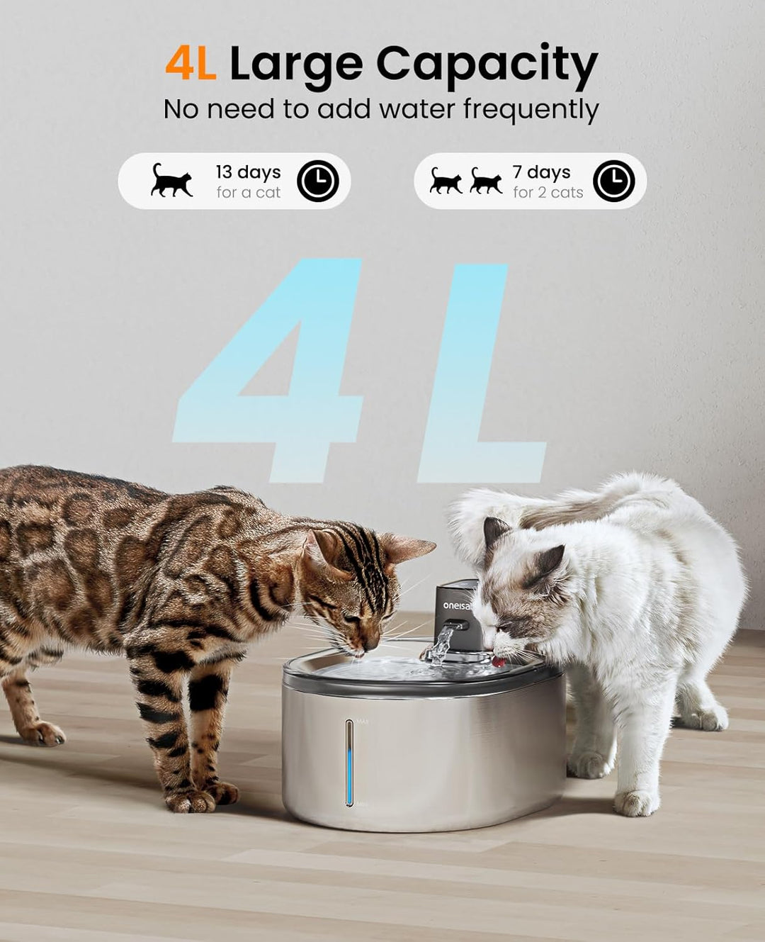 Oneisall drinkfontein 4L draadloos