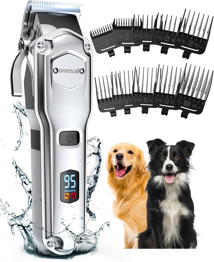 Oneisall Poot en vacht trimmer RFC-676 - Hondentondeuse - Dierentrimmer - Clippers - Draadloos - Oplaadbaar - Hondentondeuse - Kat en hond