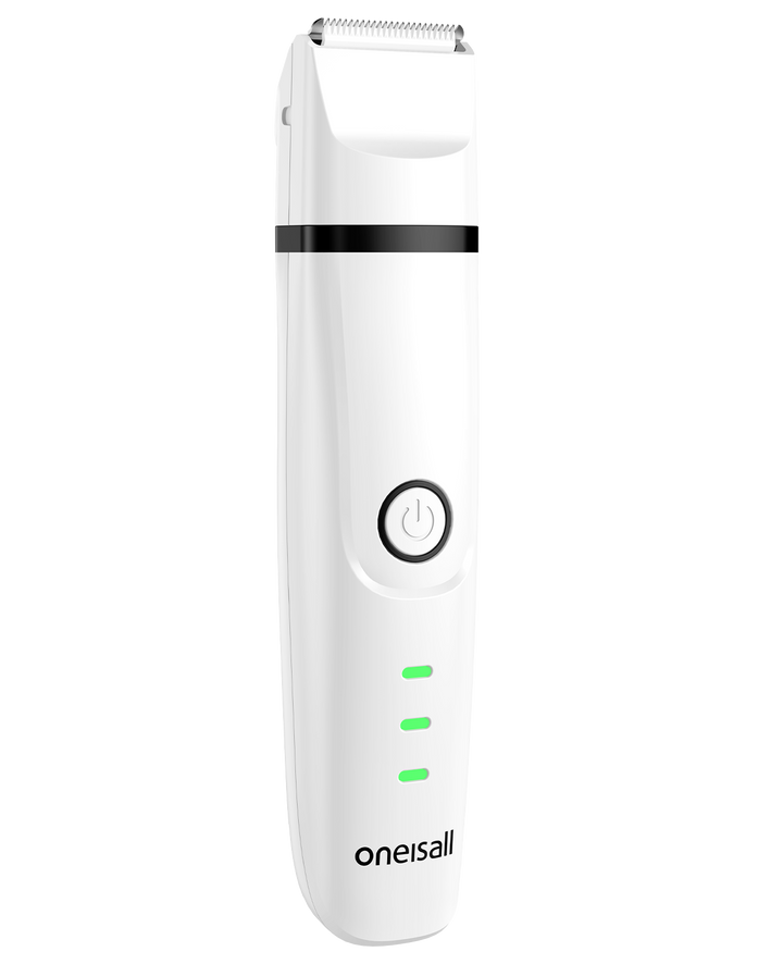 Oneisall 4-in-1 Silent Pet Clipper for Cats and Dogs - Dog Grooming Set - Cat Groomer - Dog Groomer &amp; Dog Trimmer - White