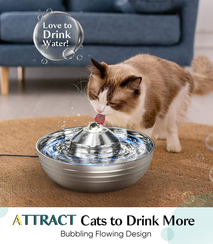 Oneisall Cat Water Fountain and Automatic Cat Feeder