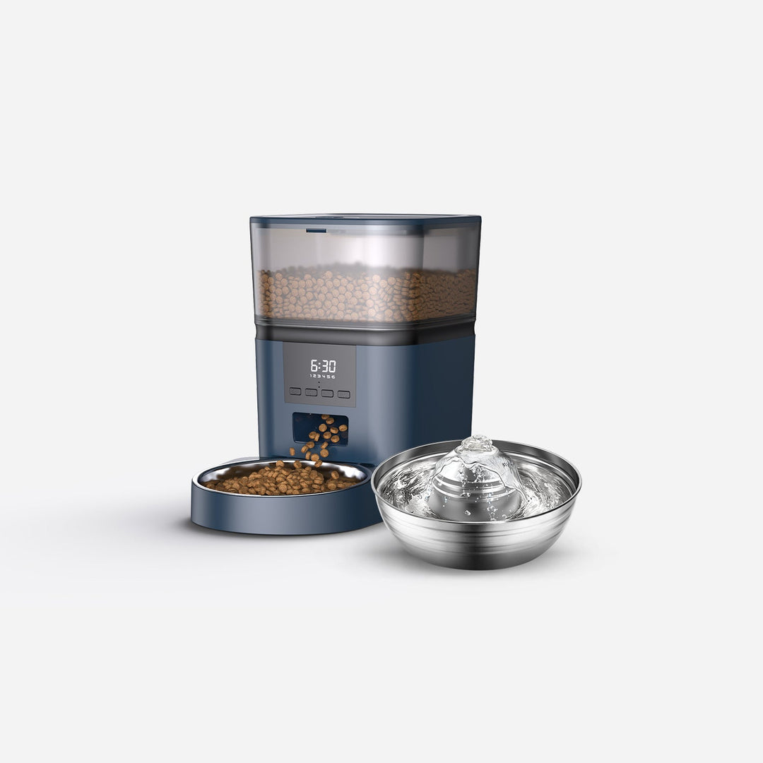 Oneisall Cat Water Fountain and Automatic Cat Feeder