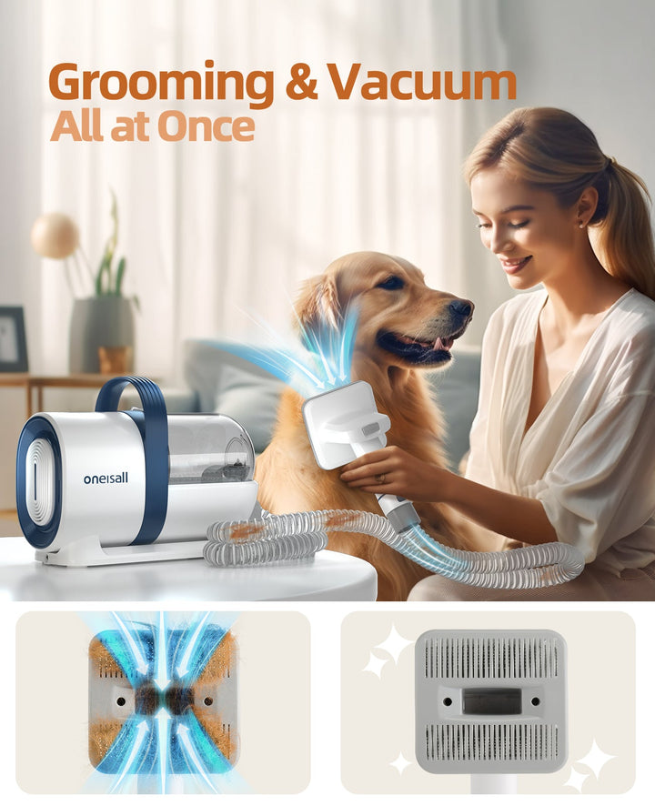 LM2 Grooming Vacuum Kit met 3 sponsfilters en HEPA