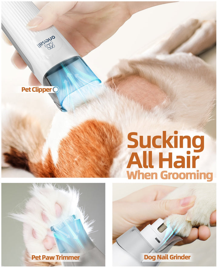 LM2 Grooming Vacuum Kit met 3 sponsfilters en HEPA