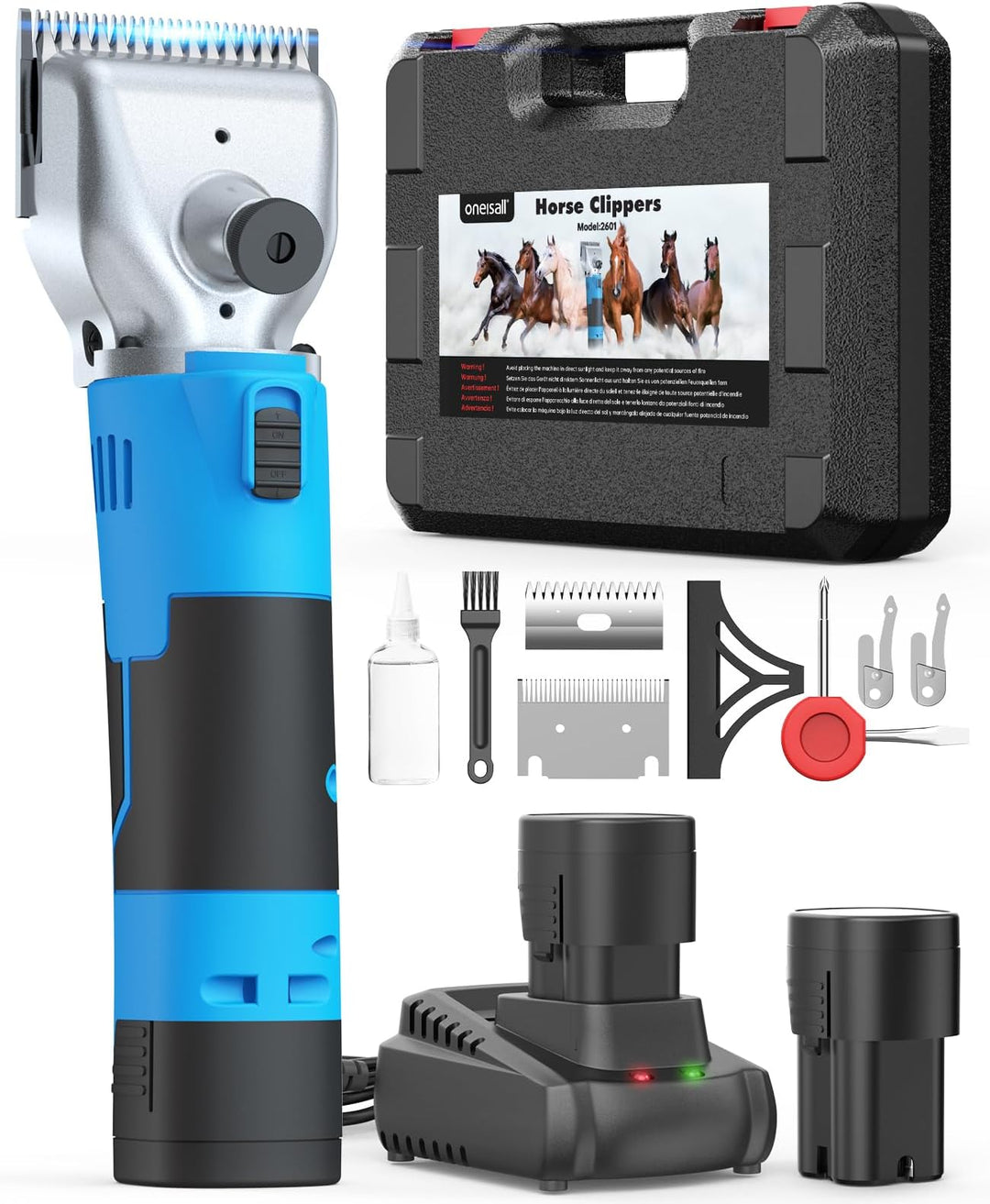 Oneisall 2601 Draadloze Paardenscheermachine All-in-One