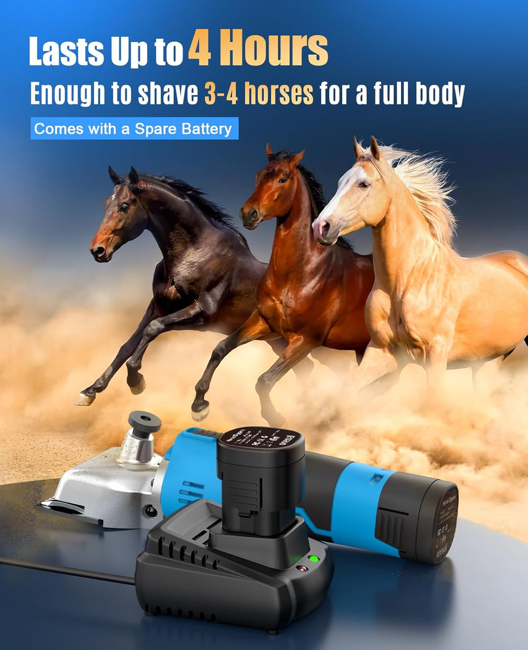 Oneisall 2601 Draadloze Paardenscheermachine All-in-One