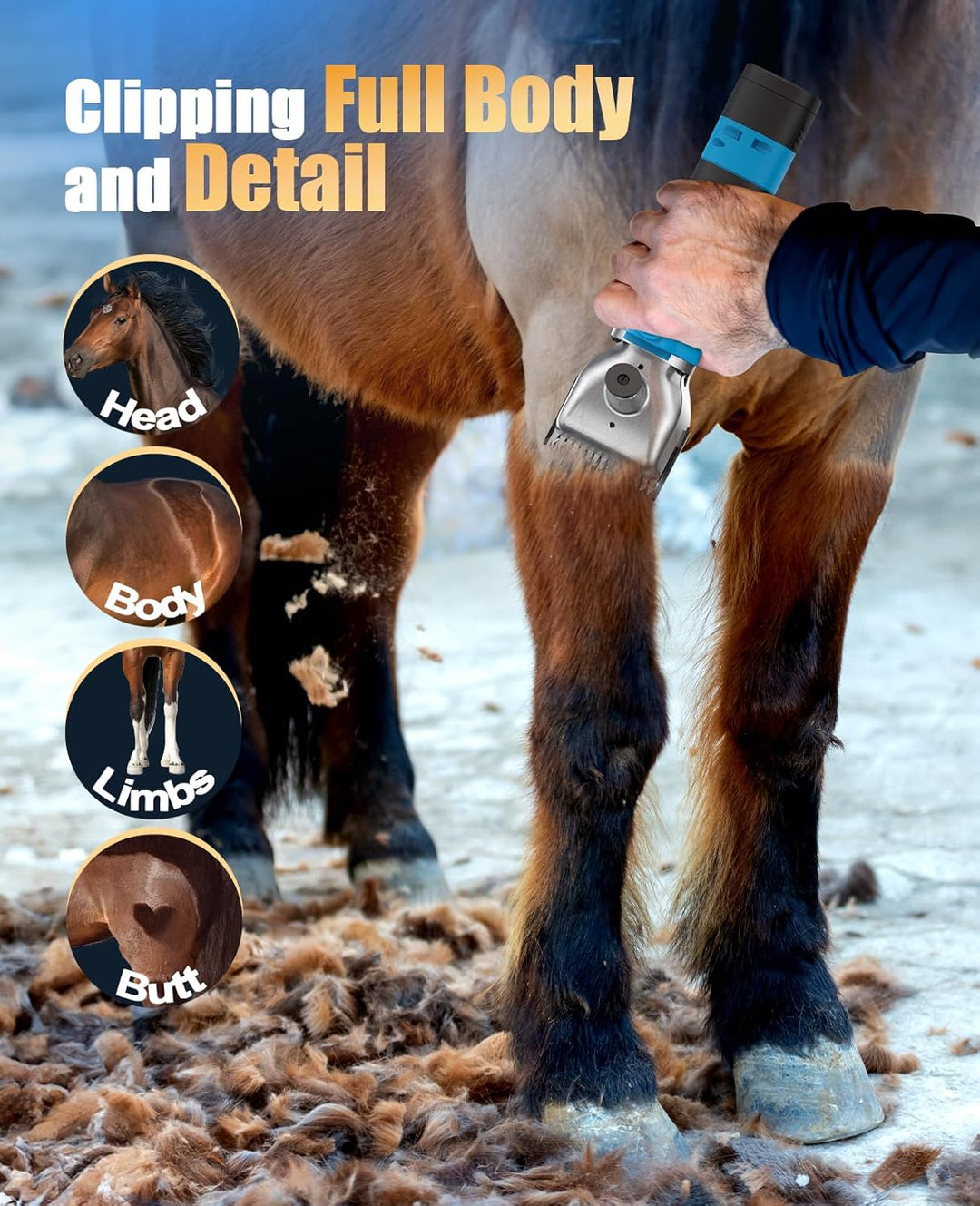 Oneisall 2601 Draadloze Paardenscheermachine All-in-One