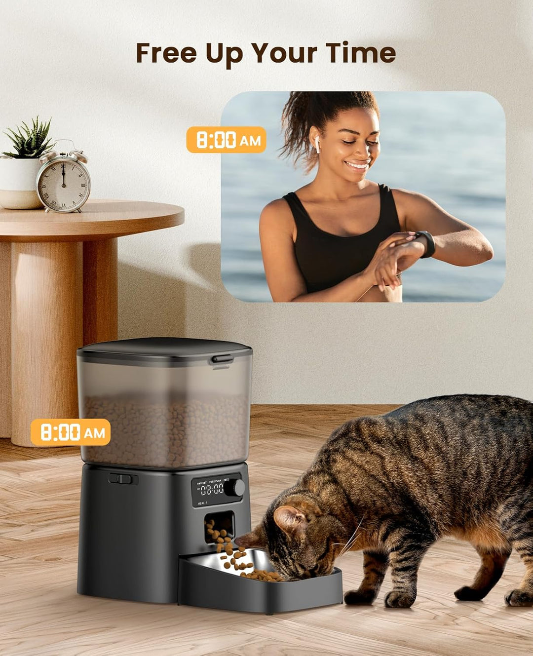 Oneisall 3,5L Automatische Kattenvoederautomaat
