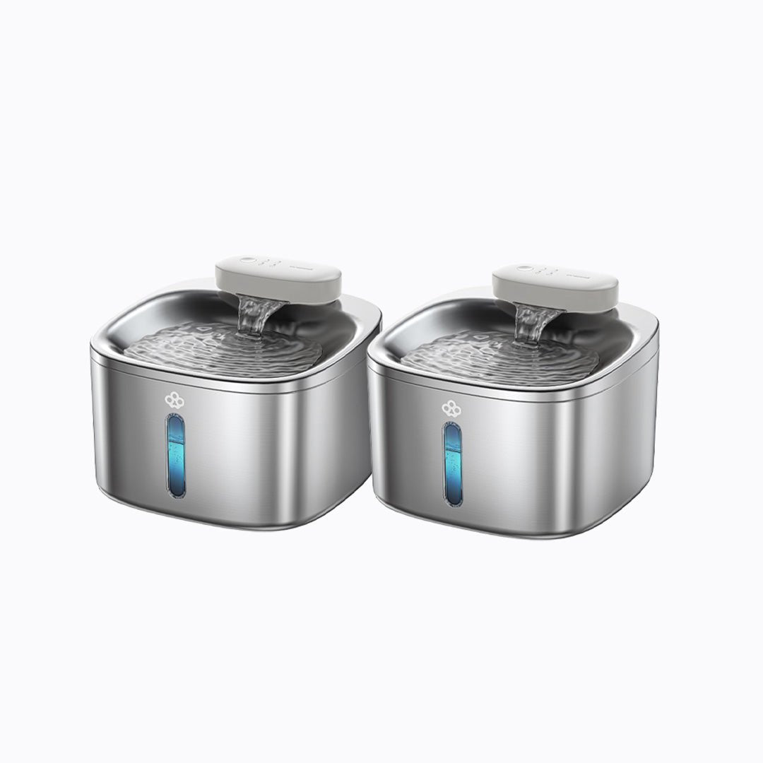 Oneisall 3,5L Draadloze Drinkfontein voor Huisdieren – Duo Set