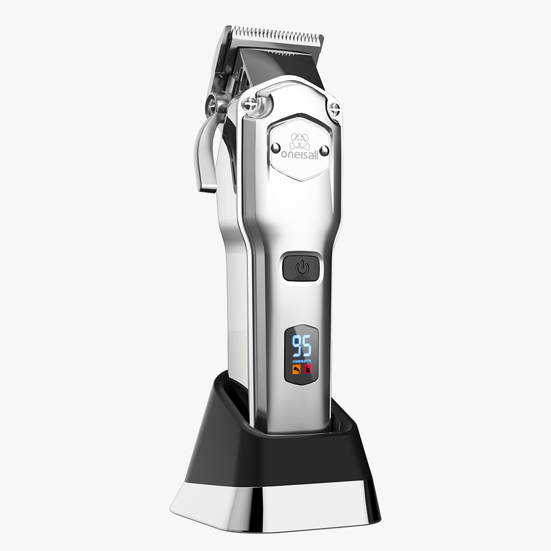 Oneisall 676 Pro Hondentondeuse met Afneembare Metalen Opzetkammen