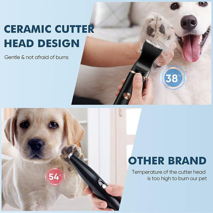 Oneisall P20 Kattenpoottrimmer met 2 Snelheden en Dubbel Scheermes