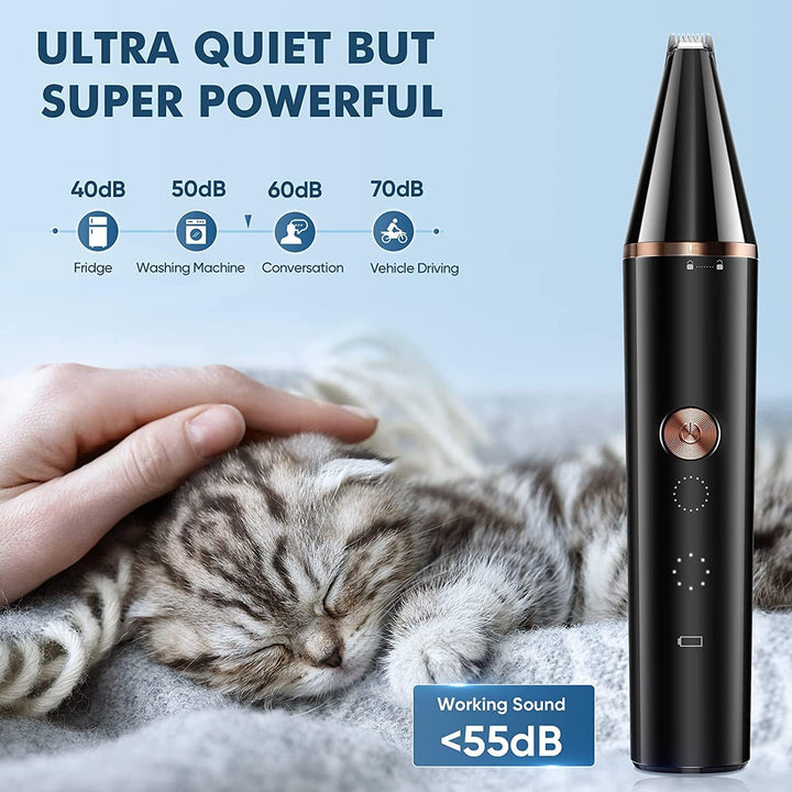 Oneisall P20 Kattenpoottrimmer met 2 Snelheden en Dubbel Scheermes