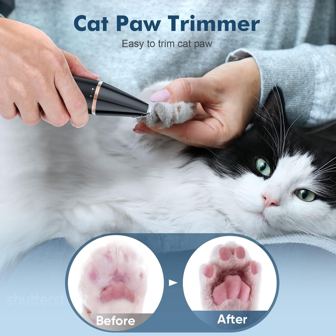Oneisall P20 Kattenpoottrimmer met 2 Snelheden en Dubbel Scheermes